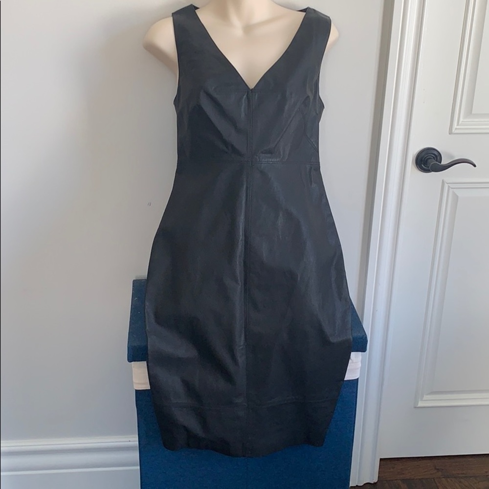 Robert Rodriguez black leather dress